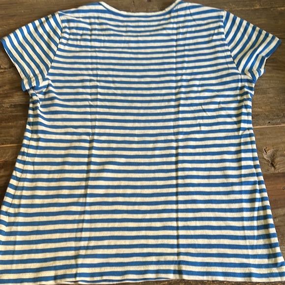 J Crew studio tee in blue and white stripe - Picture 4 of 4